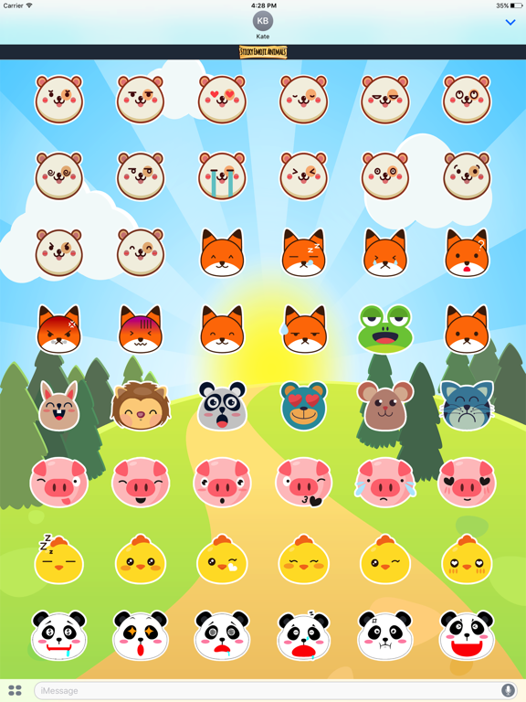Screenshot #4 pour Sticky Emoji Animals Stamps