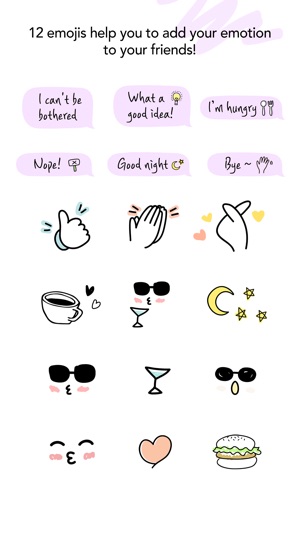 Pastel talk - 60 bubble & emoji stickers(圖4)-速報App