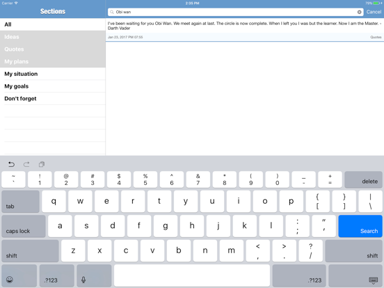 Stream Journal iPad screenshot 3 - Productivity app