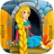 Coloring game & pages for kids to paint or color beautiful fairytale princesses