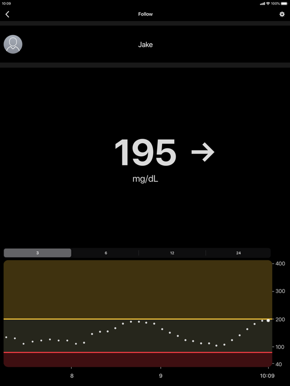 Dexcom Follow mg/dL DXCM2 iPad screenshot 2