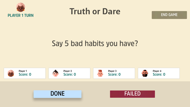 Screenshot #2 pour Truth Or Dare Party Play