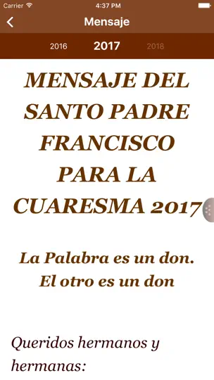 Captura de pantalla de ViaCrucis Catholic en iPhone 3