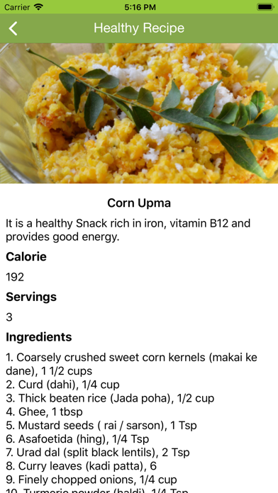 Vedique Diet iPhone screenshot 6 - Health & Fitness app