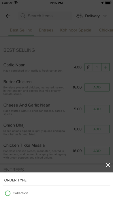 Kohinoor Indian Cuisine Screenshot