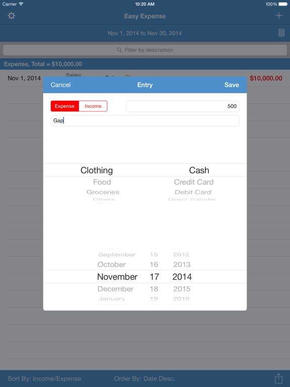 Screenshot #5 pour Easy Expense Manager
