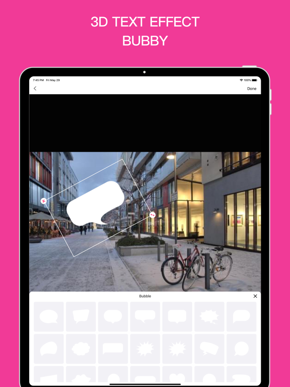 3DTextOnPhoto | Meme Creator iPad screenshot 3 - Graphics & Design app