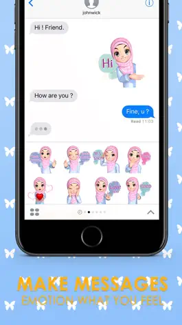 Game screenshot Amarena Hijabgirl ENG Stickers for iMessage apk