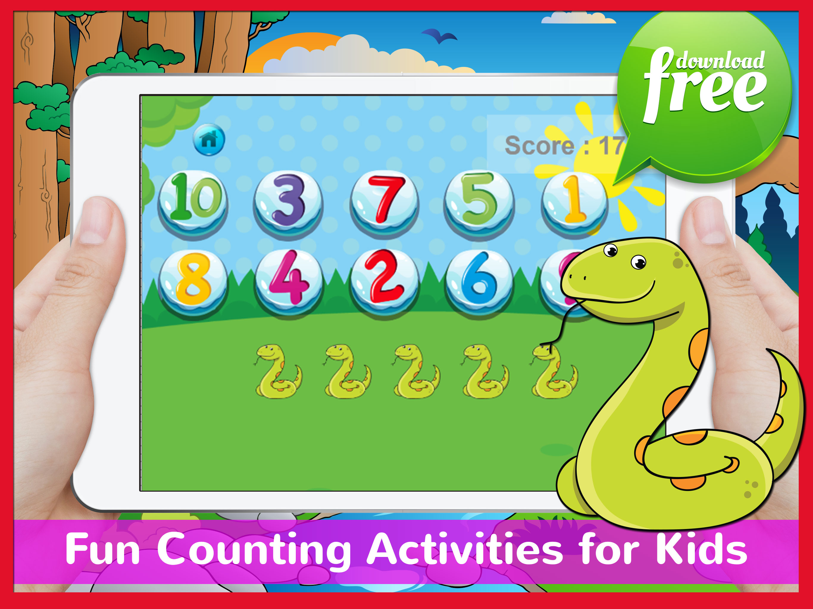 Preschool Animals Counting Maths Games