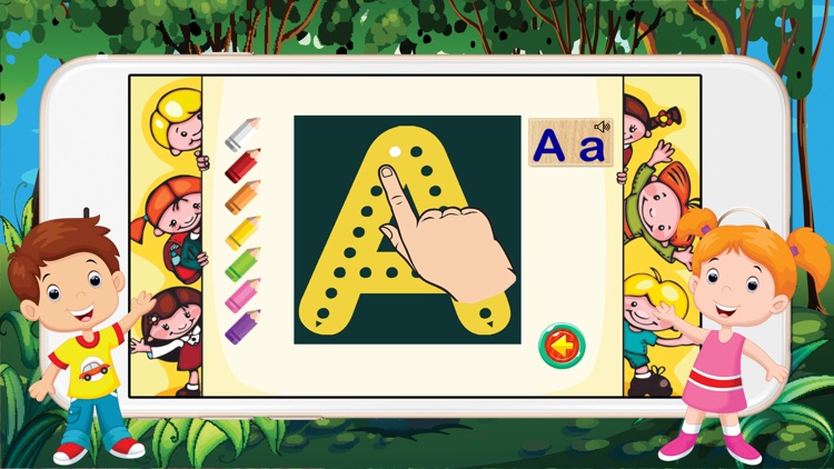 ABC Alphabet Fruit-Veget Trace Flashcards for Kids