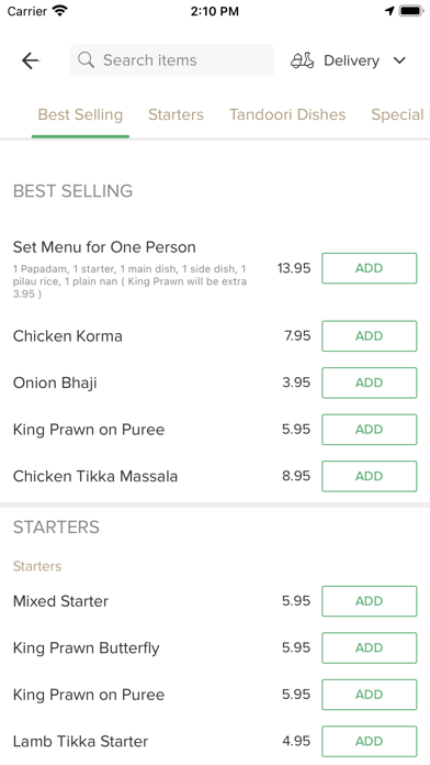 Raj Indian Takeaway Restaurant Screenshot
