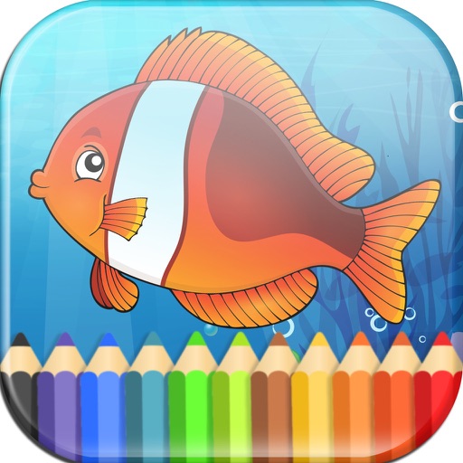 Sea Animals Coloring Book - Fun Painting for Kids Icon