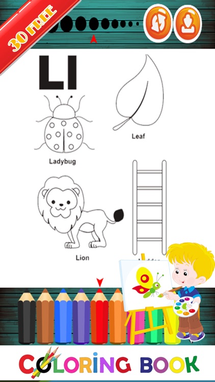 Alphabet decals Fun Coloring Page For Kindergarten