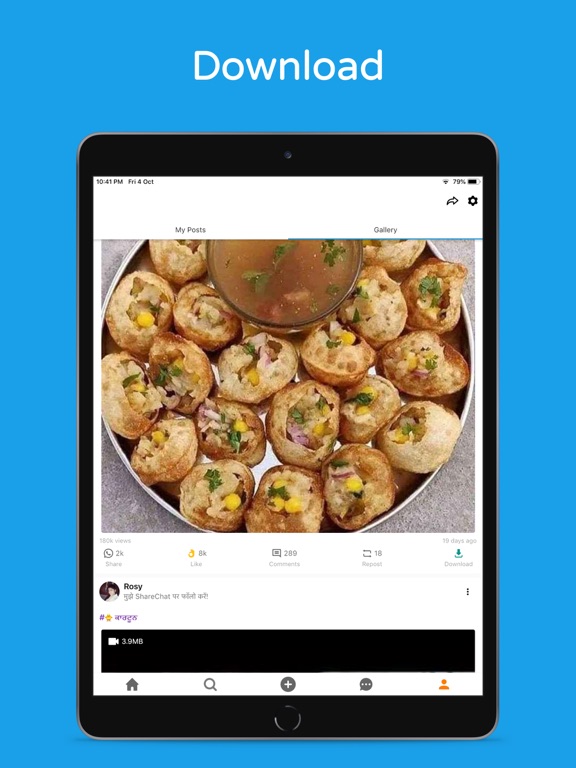ShareChat - Videos & Status iPad screenshot 4 - Social Networking app