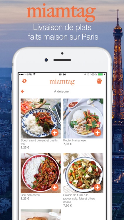 Miamtag: Livraison de plats faits maison sur Paris
