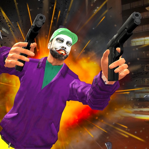 Criminal Clown Real Gangster 3D: Escape Police Car iOS App