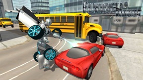 Flying Car Robot Flight Drive Simulator Game 2017 screenshot