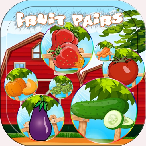 Fruit And Vegetable Matching - Pairs Game for Kids Icon