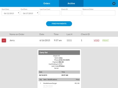 e|tab Order Management screenshot 2