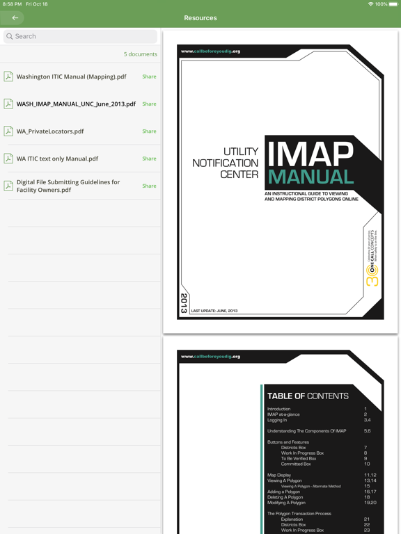 Dig Safe WA iPad screenshot 3 - Utilities app