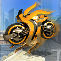 Fast Flying Robot Motorcycle Drone Simulator