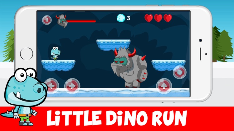 Little Dino Run - Snow Monster Adventure screenshot-4