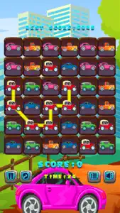 Car Match 3 Puzzle - Car Drag Drop Line Game screenshot #2 for iPhone