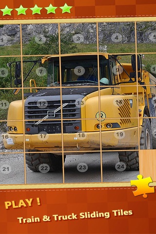 Train & Big Trucks Jigsaw Puzzle Sliding Games screenshot 3