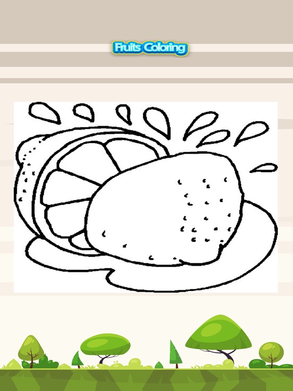 Screenshot #5 pour Fruits Splash Coloring Book for Kids Painting Game