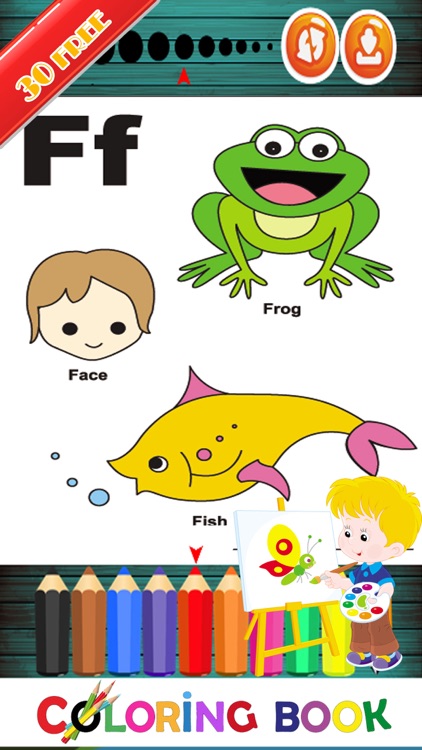 Alphabet decals Fun Coloring Page For Kindergarten screenshot-3