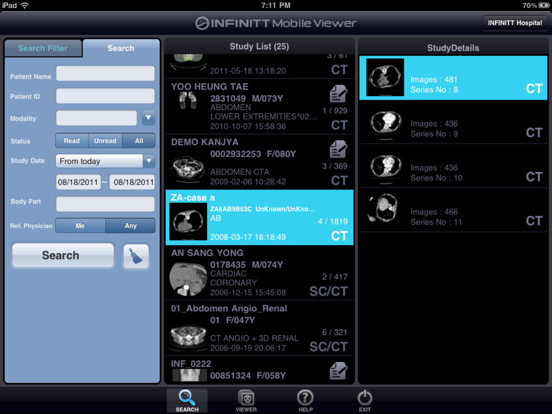 Screenshot #5 pour INFINITT Mobile Viewer HD
