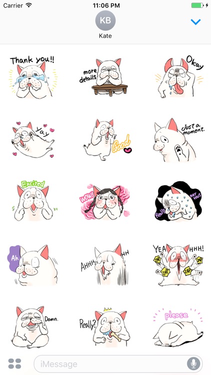 Enid The Funny Bulldog Stickers