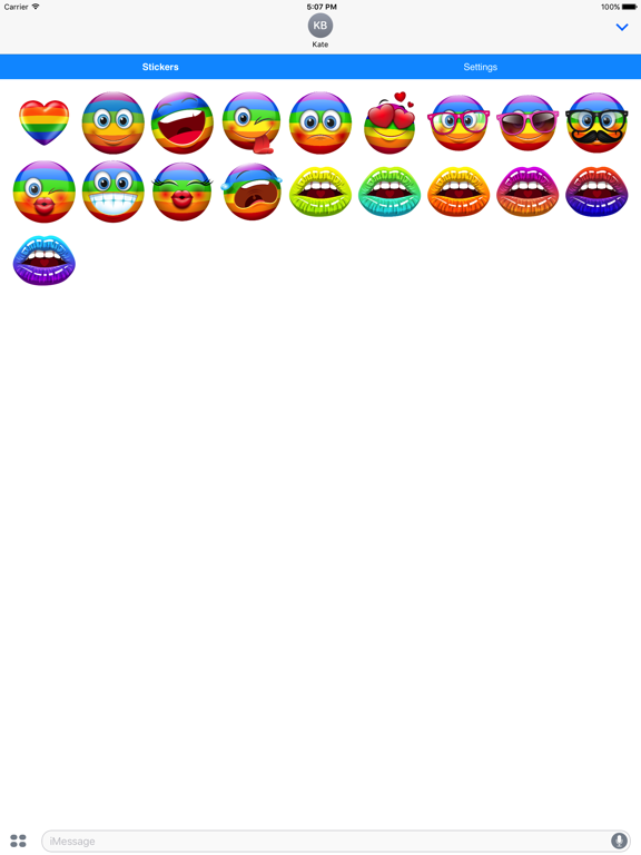 虹の絵文字 - キュートな絵文字ステッカーのアイコンのおすすめ画像1