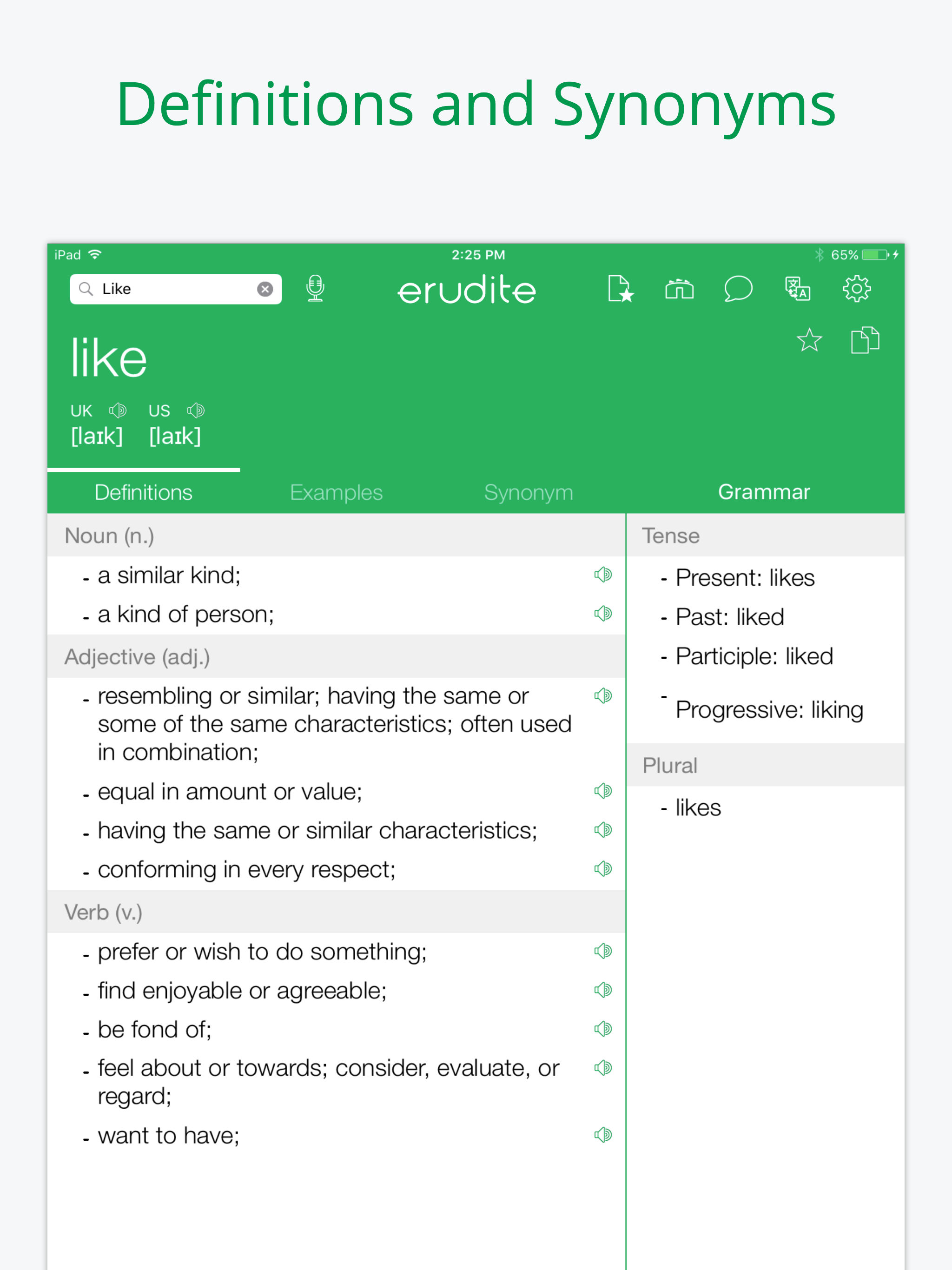 Erudite Dictionary Translator