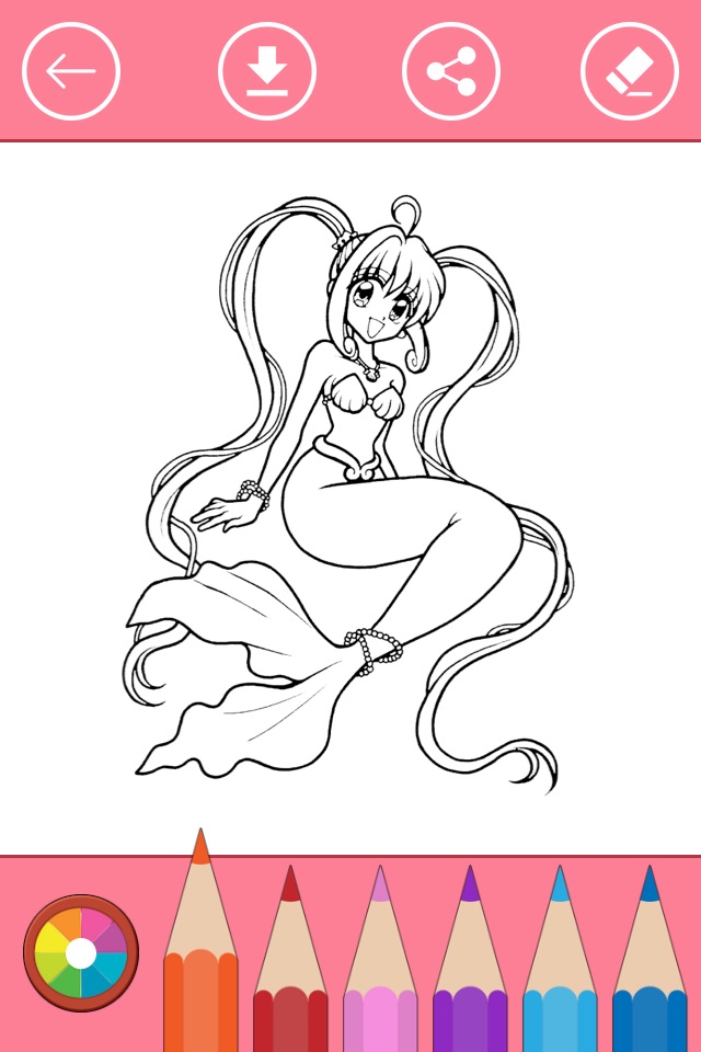 Mermaid Princess Coloring Book: Learn to color screenshot 4