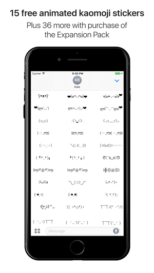 Gificons - Animated Kaomoji Stickers for iMessage(圖4)-速報App