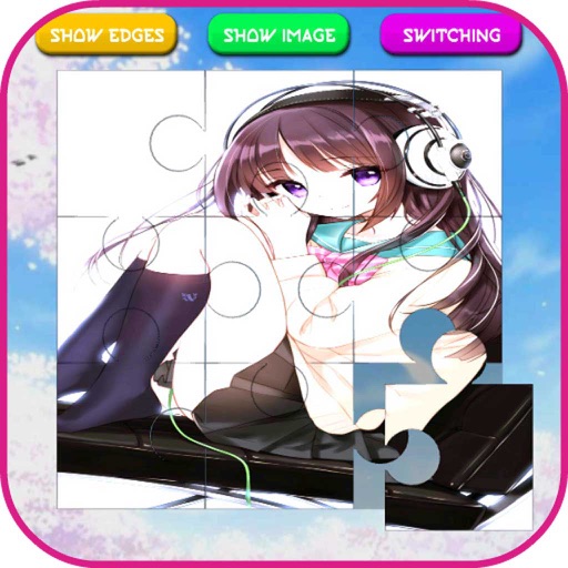 Cute Anime Girls Jigsaw Puzzle Games Icon