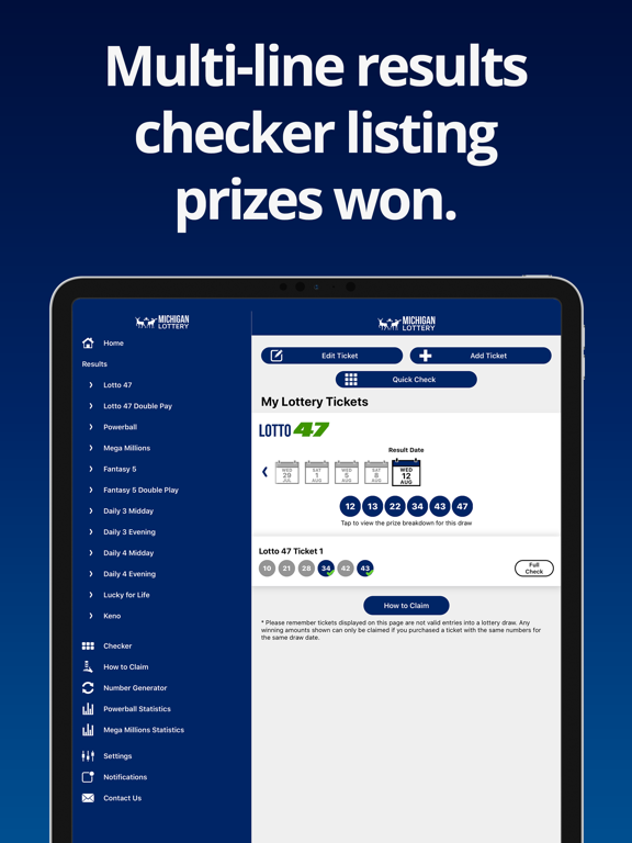 Screenshot #6 pour Michigan Lottery Numbers