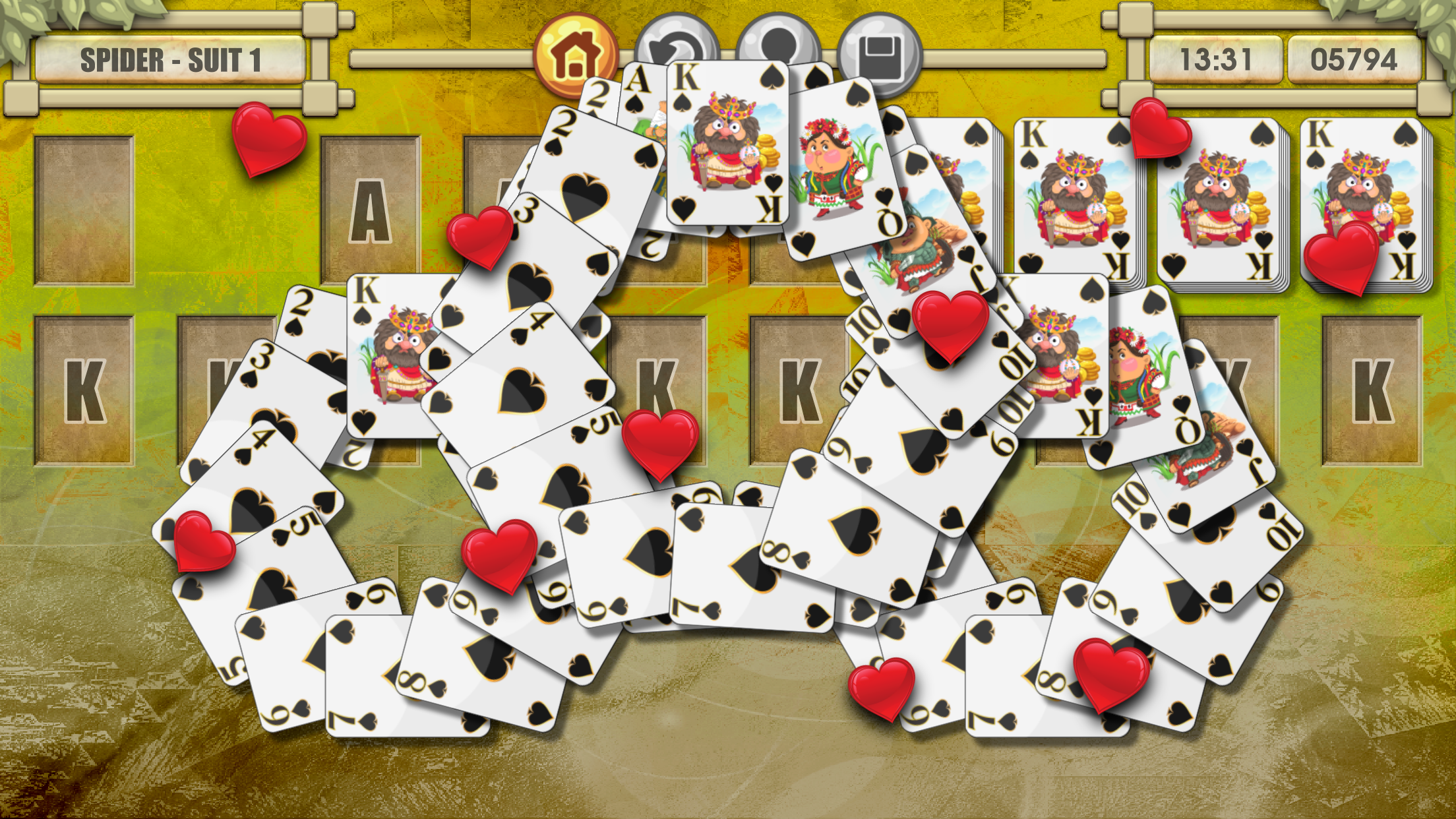 Spider Solitaire Hearts & Spades Patience screenshot 5
