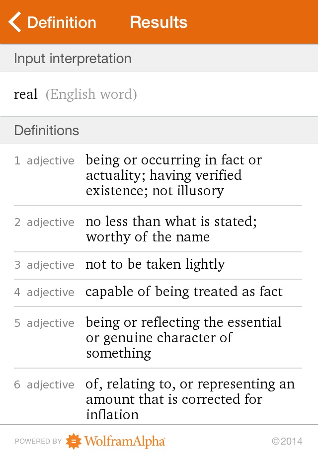 Wolfram Words Reference App screenshot 3