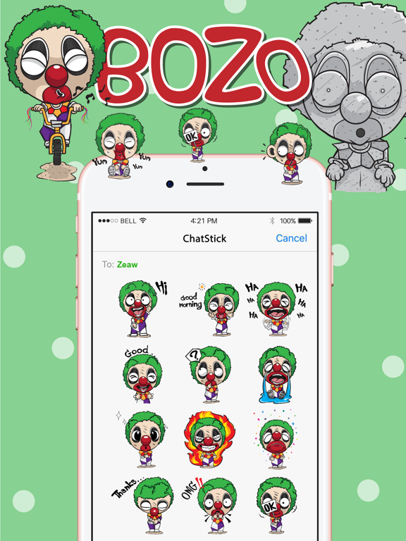 Screenshot #4 pour BOZO Stickers for iMessage