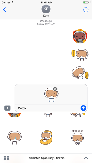 Animated SpaceBoy Stickers For iMessage(圖3)-速報App