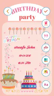 birthday invitation card maker hd iphone screenshot 3