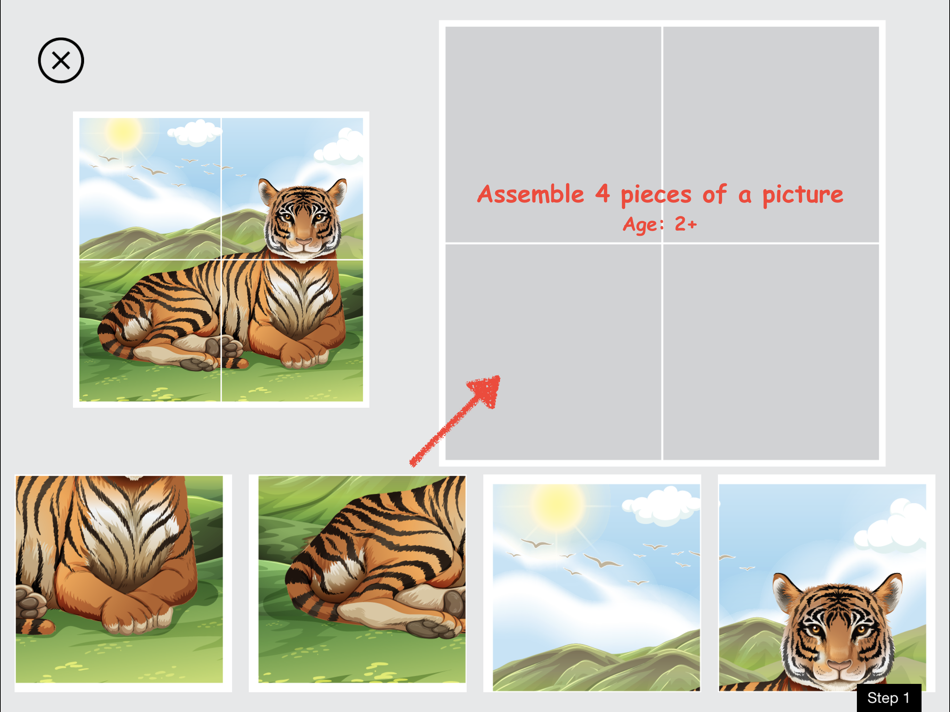 Animal Jigsaw - Assemble 4 pieces of a picture - 1.5 - (iOS)