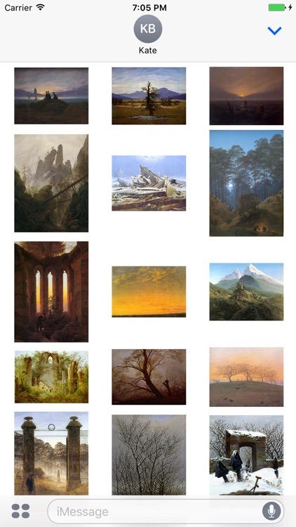 Caspar David Friedrich Paintings for iMessage