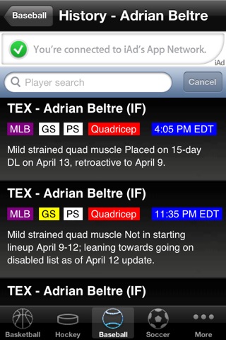 Who's Hurt - Injury Reports screenshot 3