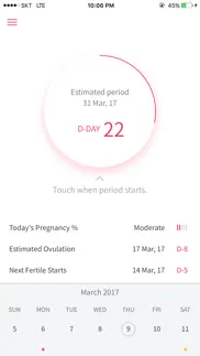 me! - menstrual calendar iphone screenshot 1