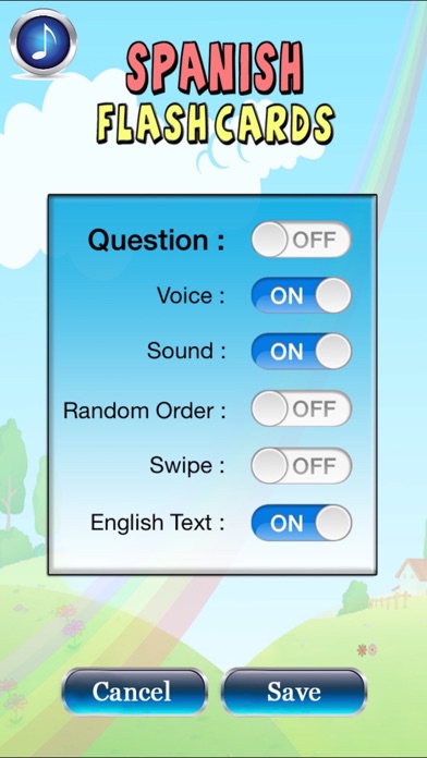 Spanish Baby Flash Cards Screenshot