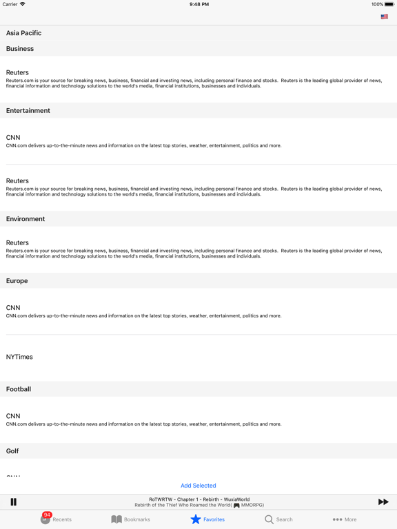 Net Narrator iPad screenshot 4 - News app
