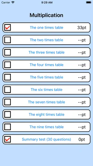 Math -The multiplication table screenshot 2